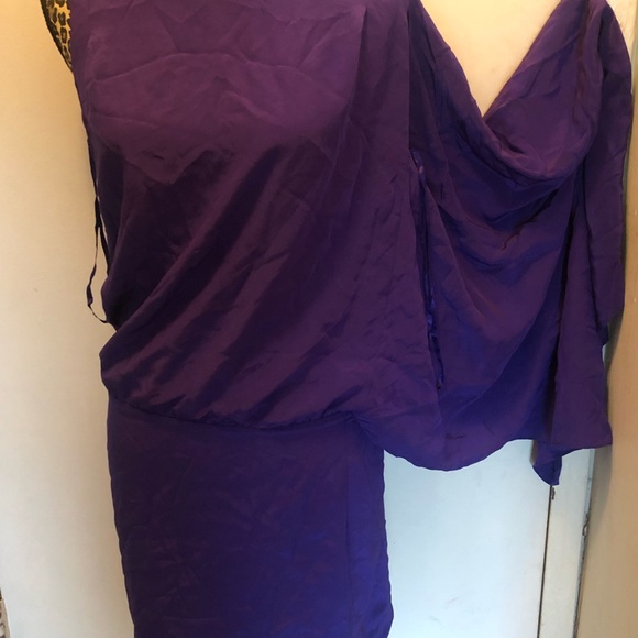 BCBGMaxAzria purple size xxs asymmetrical wing - Picture 1 of 8